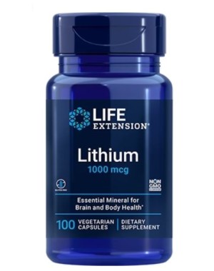 Lithium 1000mcg 100 vcaps LIFE Extension