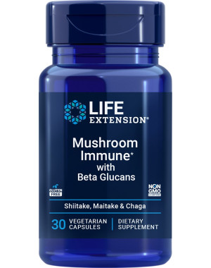 Mushroom Immune with Beta Glucans, 30 Vegetarian Capsules Life Extension