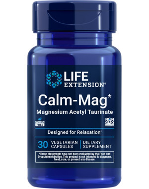 Calm-Mag, Magnesium Acetyl Taurinate, 30 Vegetarian Capsules Life Extension
