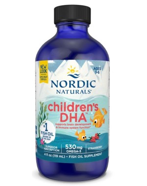 Children DHA 8oz Sabor Morango NORDIC Naturals