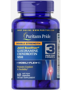 Glucosamina e Chondroitina Double Strength & MSM 60 caplets PURITANS