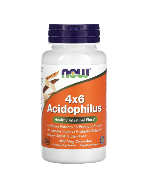 4x6 Acidophilus, 120 Veg Capsules Now