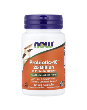 Probiotic-10, 25 Billion, 30 Veg Capsules Now