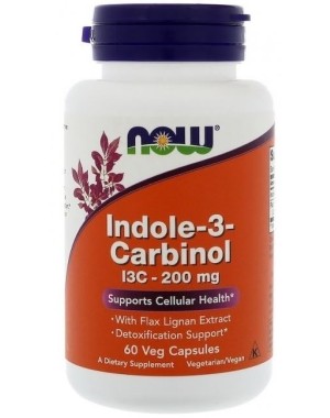 Indole 3 Carbinol with Lignans 200mg 60 veg caps NOW Foods