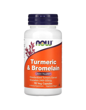 Turmeric & Bromelain, 90 Veg Capsules Now foods
