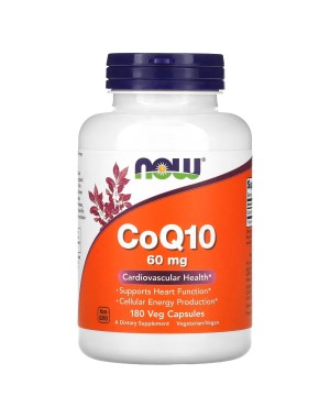 CoQ10, 60 mg, 180 Veg Capsules Now foods