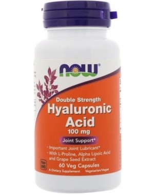 Ácido Hialuronico Double Strength 100 mg 60 Veg Capsules NOW foods