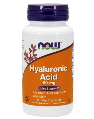 Acido Hialuronico MSM 50mg 60 Veg Capsules NOW Foods