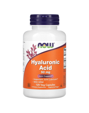 Hyaluronic Acid + MSM  50 mg, 120 Veg Capsules
