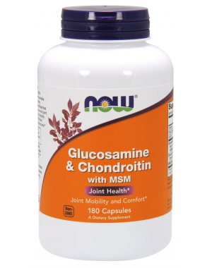 Glucosamine e Chondroitin com MSM 180 Capsules NOW Foods