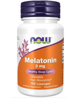 Melatonina 3 mg  180 Lozenges NOW