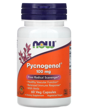 Pycnogenol, 100 mg, 60 Veg Capsules Now foods