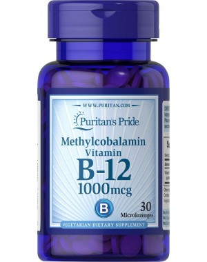 Vitamin B 12 Methylcobalamin Vitamina B12 1000 mcg 30 microlozenges PURITAN S Pride