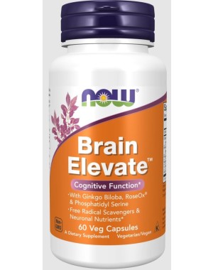 Brain Elevate 60 vegcaps NOW Foods