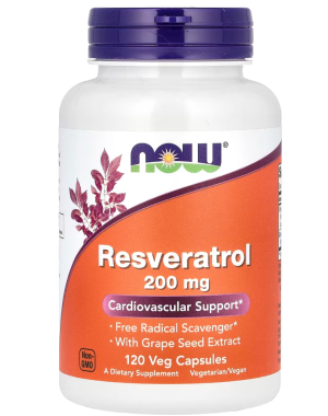 Resveratrol, 200 mg, 120 Veg Capsules Now foods
