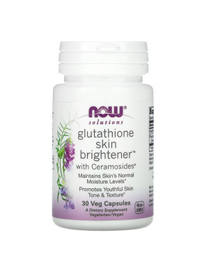 NOW Foods, Solutions, Glutathione Skin Brightener™, 30 Veg Capsules