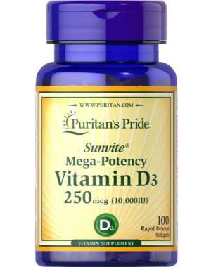 Vitamina D3 10.000 IU 100 softgels PURITANS Pride