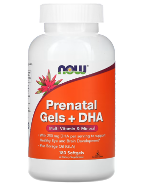 PRE-NATAL MULTI WITH DHA 180 SOFTGELS Now foods