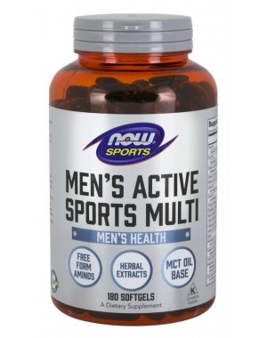 Men s Active Sports Multivitaminico 180 Softgels NOW Foods