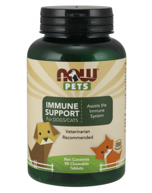 Immune Support  for Dogs & Cats  para cães e gatos 90 Chewables tabs NOW Pets