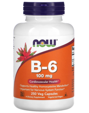 B-6 100mg 250 VCAPS Now foods