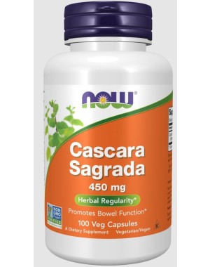 Cascara Sagrada 450 mg 100 Veg Capsules Now