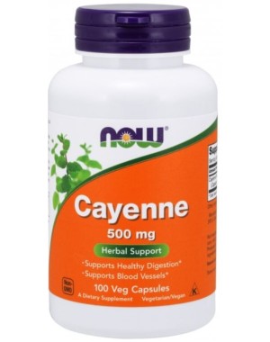 Cayenne 500 mg 100 Veg Capsules NOW Foods