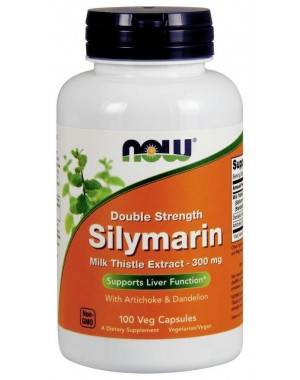Silymarin Double Strength 300 mg 100 Veg Capsules NOW Foods