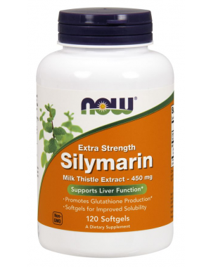 Silymarin NOW Milk Thistle Extract Extra Strength 450 mg 120 Softgels NOW Foods