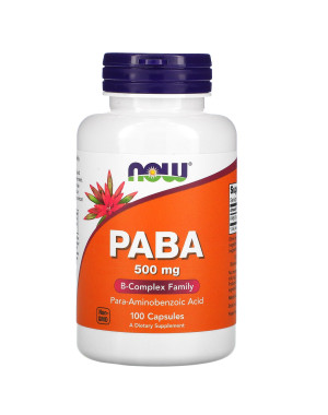 PABA, 500 mg, 100 Veg Capsules