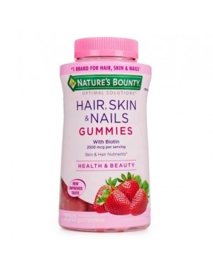Hair Skin & Nails 230 Gummies Morango NATURE Bounty
