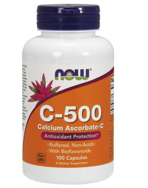 Vitamina C 500 Calcium Ascorbate 250 Capsules NOW Foods