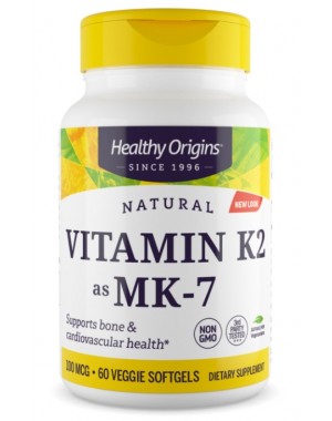 Vitamina K2 MK7 100mcg 60 Veggie Softgels HEALTHY Origins