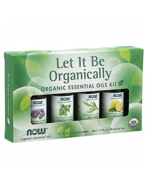 Kit de Óleos Essenciais  Let It Be Organically Organic 40ml NOW Foods 