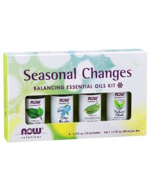 Kit de Óleos Essenciais Seasonal Changes Balancing 40ml NOW Foods