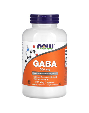 GABA With Vitamin B-6, 200 Veg Capsules
