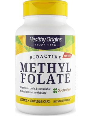 Methyl Folate 800mcg 120 veg caps Healthy Origins