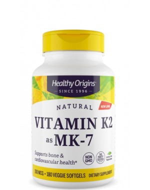Vitamina K2 as MK-7 100mcg 180 Veggie Softgels HEALTHY Origins