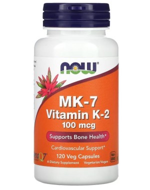 VITAMIN K-2 (MK7) 100 mcg 120 VCAPS Now Foods