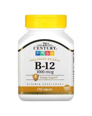 B-12, Prolonged Release, 1,000 mcg, 110 Tablets