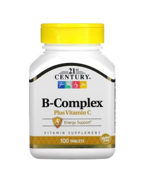 B-Complex Plus Vitamin C, 100 Tablets