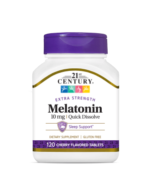 Quick Dissolve Melatonin, Cherry, 10 mg, 120 Tablets 21st Century