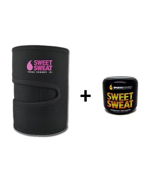 Cinta Neoprene para Perna Rosa + Sweet Sweat 99g