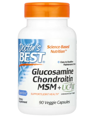 Glucosamine Chondroitin, MSM + UCII, 90 Veggie Capsule Doctors Best