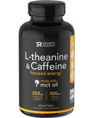 L Theanine e Caffeine 60 softgels SPORTS Research