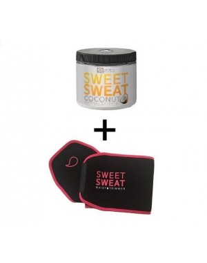 Sweet Sweat com Extra Virgin Organic Coconut Oil 'XL' (382g) + Cinta PINK