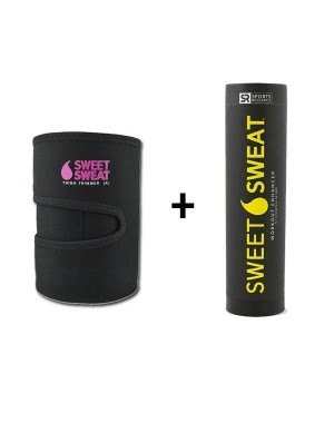 Cinta Neoprene para Perna Rosa + Sweet Sweat 184g