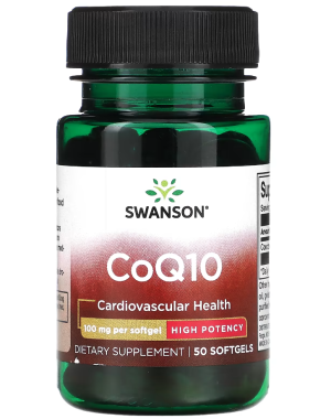 CoQ10, High Potency, 100 mg, 50 Softgels Swanson