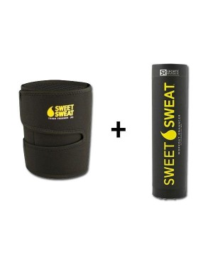 Cinta Neoprene para Perna Amarela + Sweet Sweat Bastão 182g