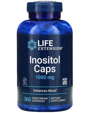 Inositol Caps 1000 mg, 360 vegetarian capsules LIFE Extension